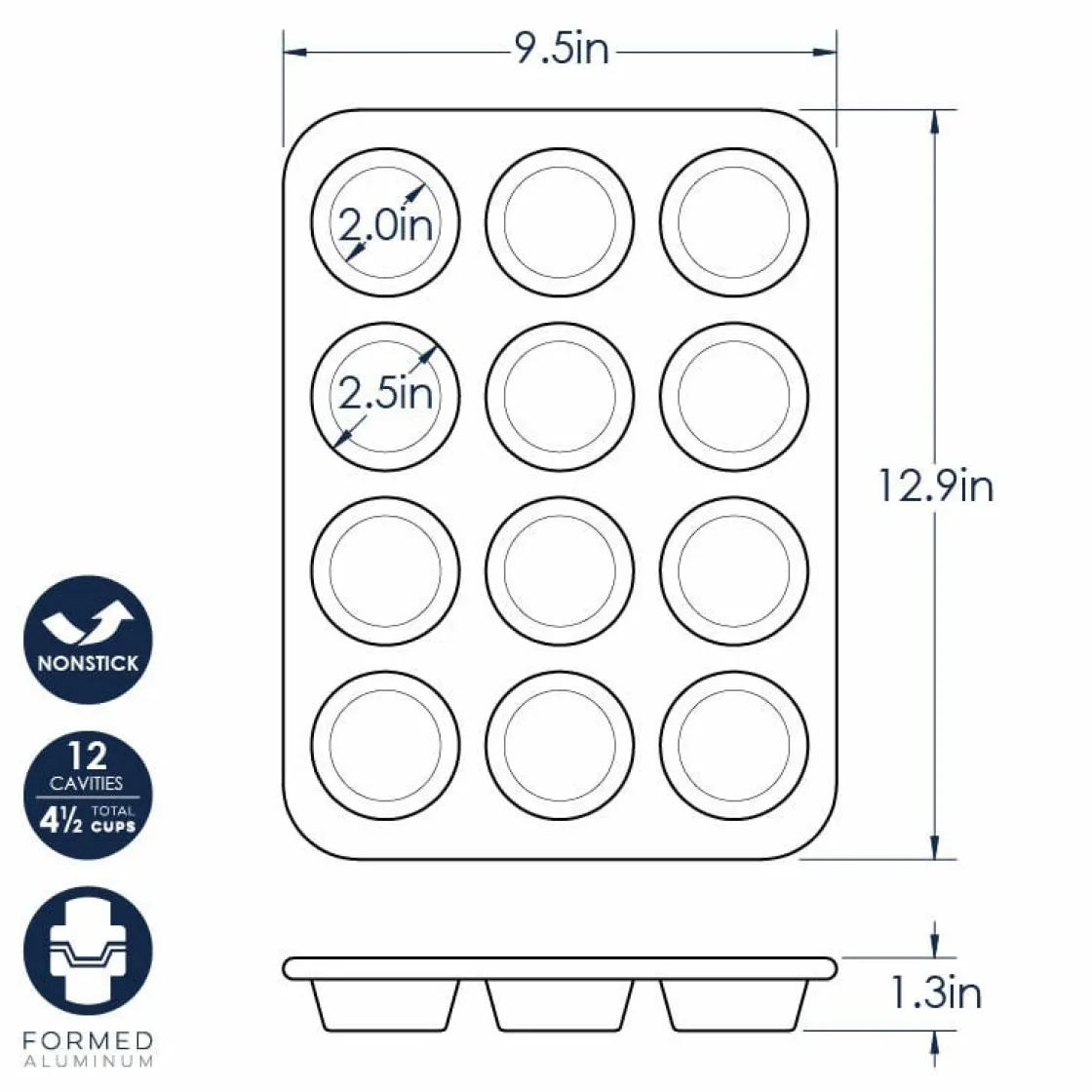 Nordic Ware Cupcake/Muffin Bakvorm 12 stuks* Speciale Bakvormen