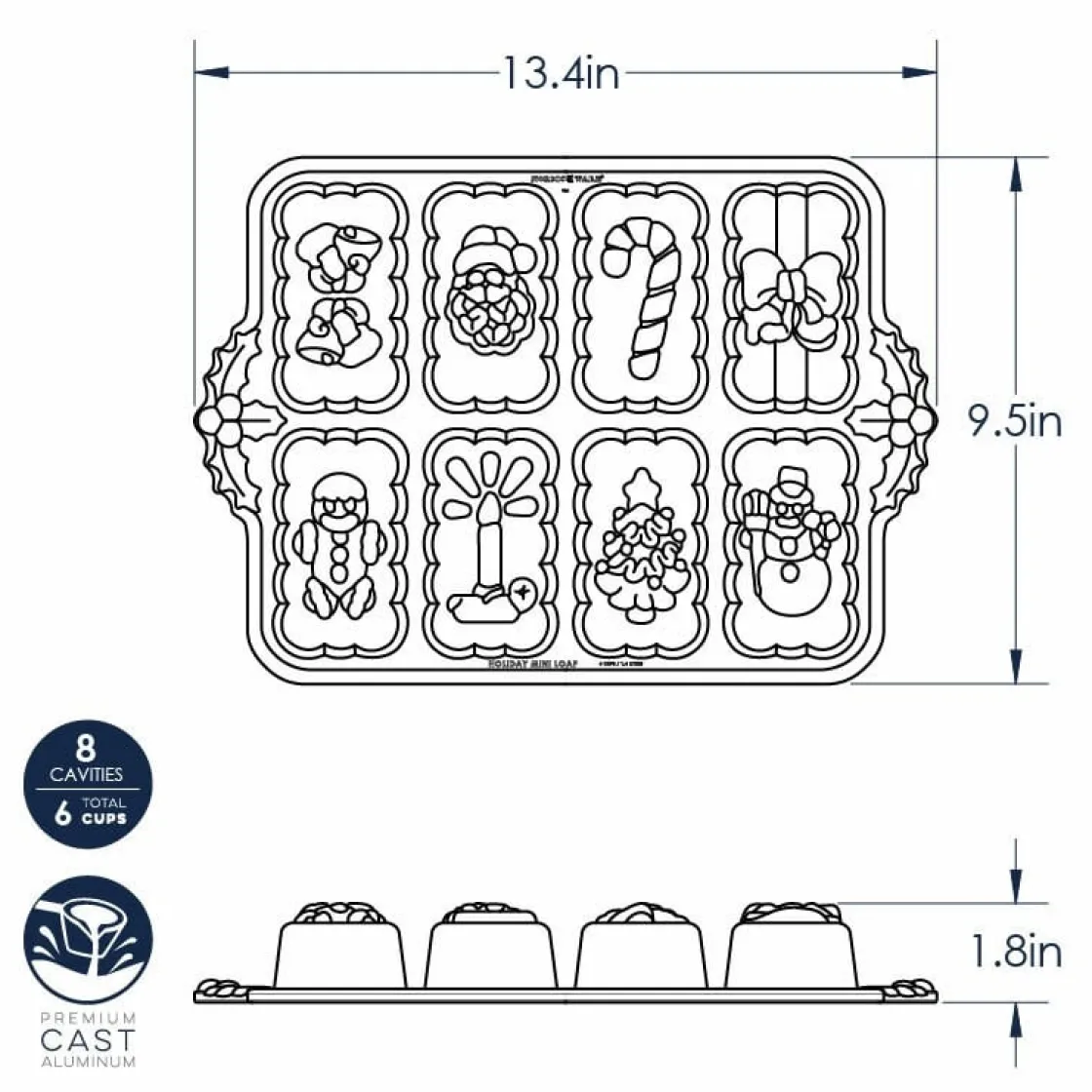 Nordic Ware Kerst Mini Bakvorm* Speciale Bakvormen