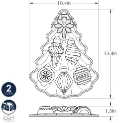 Nordic Ware Kerst Vintage Ornament Bakvorm* Speciale Bakvormen