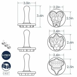 Nordic Ware Koekjesstempel Holiday Set/3* Figuur Stekers