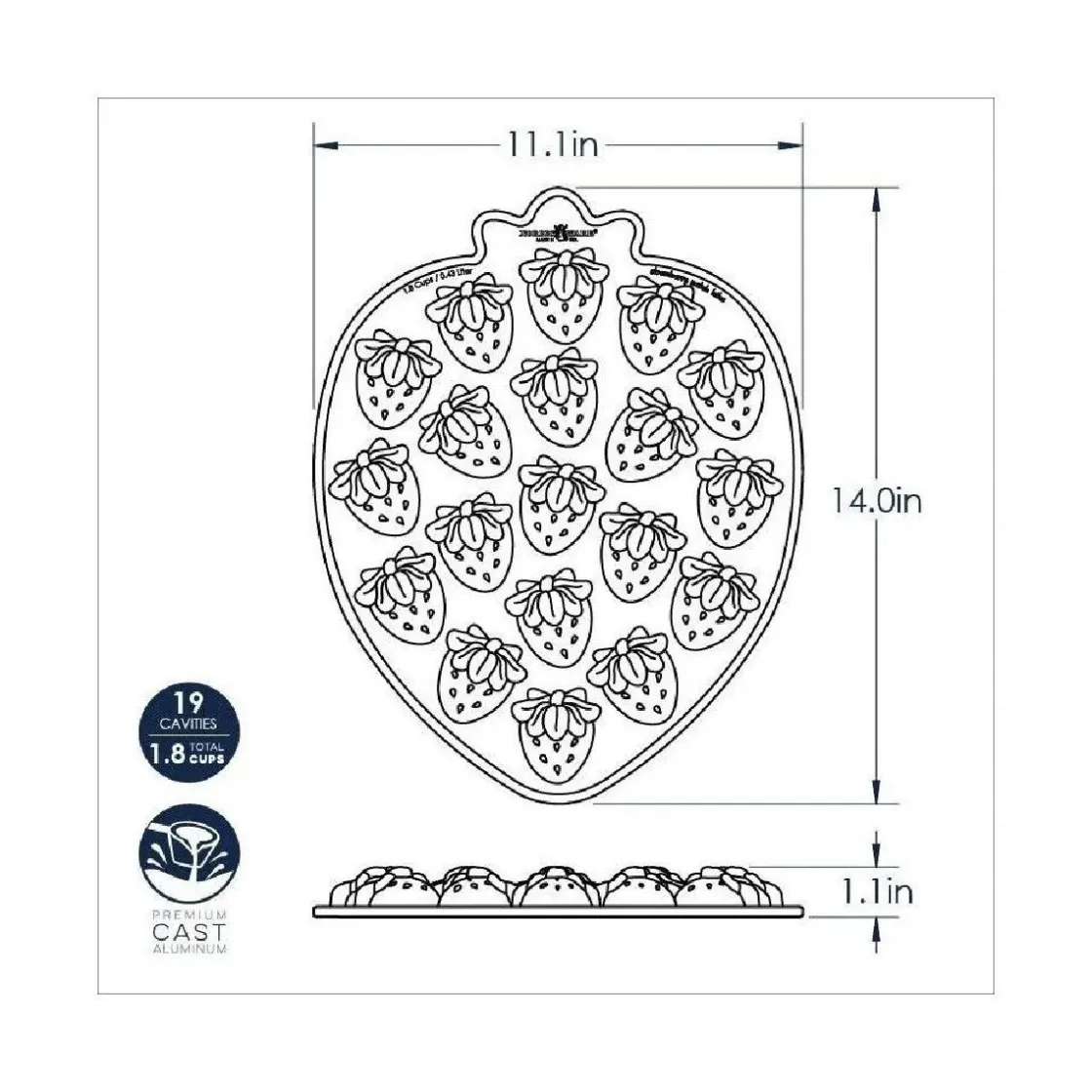 Nordic Ware Mini Aardbei Bakvorm* Speciale Bakvormen