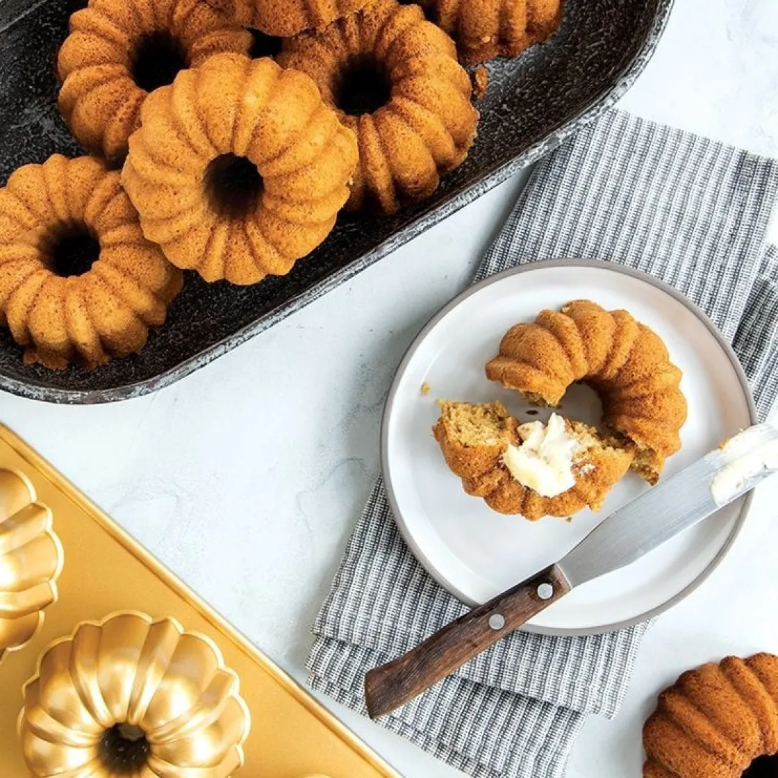 Nordic Ware Original Anniversary Mini Tulband Bakvorm* Speciale Bakvormen