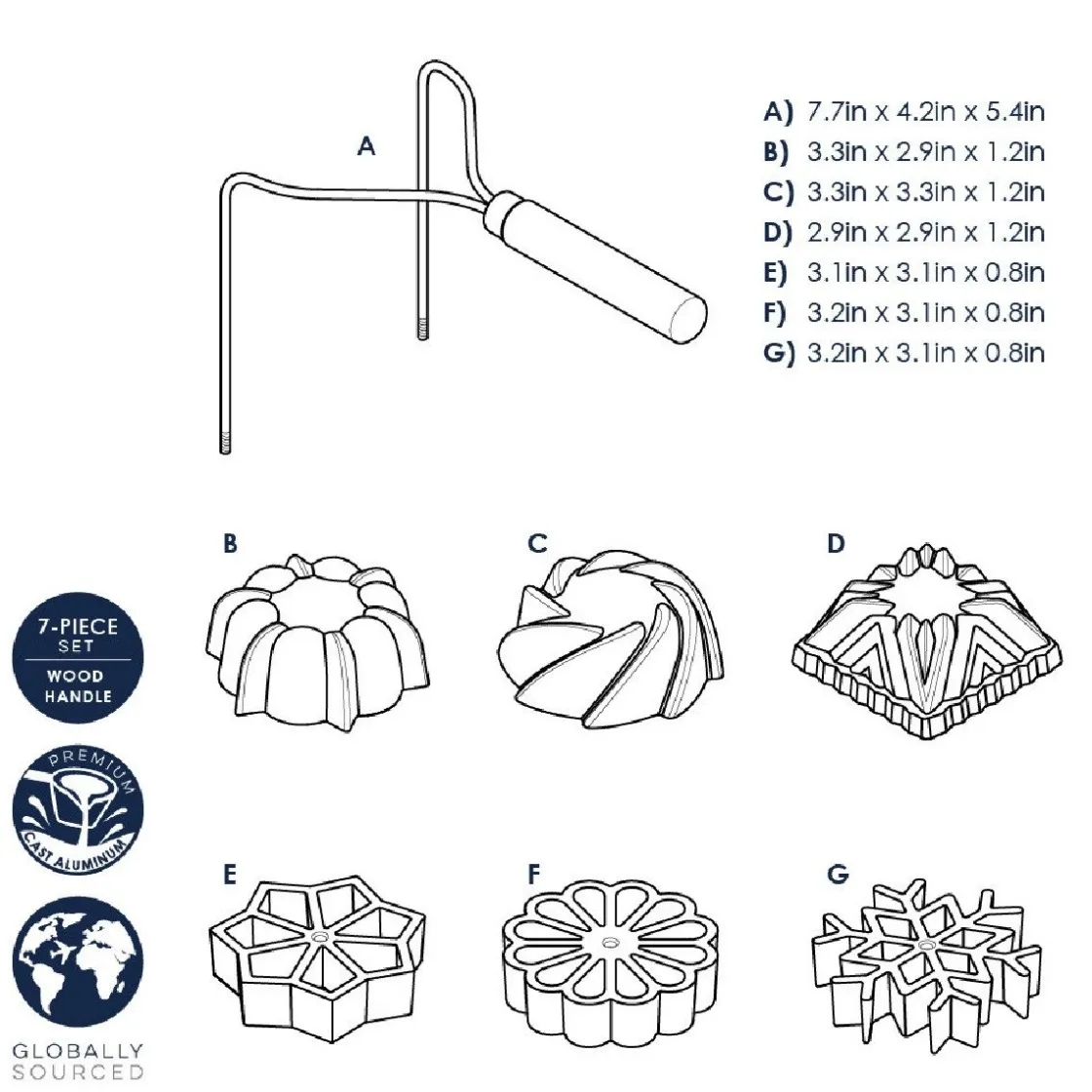 Nordic Ware Swedish Rosette & Timbale Set* Speciale Bakvormen
