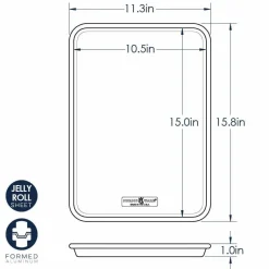 Nordic Ware Taartpan Rechthoek 28x40cm* Rechthoekige Bakvormen