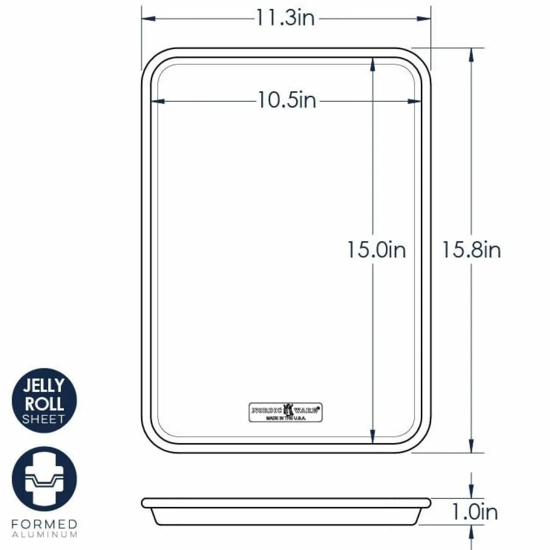 Nordic Ware Taartpan Rechthoek 28x40cm* Rechthoekige Bakvormen