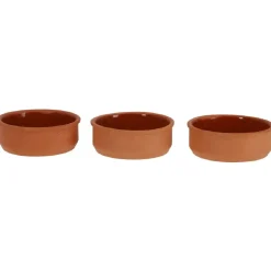Overig Ovenschaal Terracotta Ø12cm Set/3* Pannen En Schalen