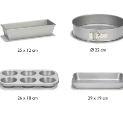 Patisse Bakvormen Silver-Top Set/4*** Speciale Bakvormen