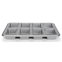 Patisse Mini Broodvorm Silver-Top 8-vaks 34x28cm* Rechthoekige Bakvormen