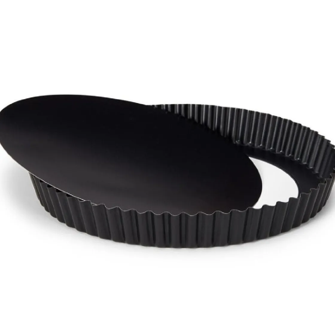 Patisse Quichevorm Blauwstaal Losse Bodem Ø28cm* Ronde Bakvormen