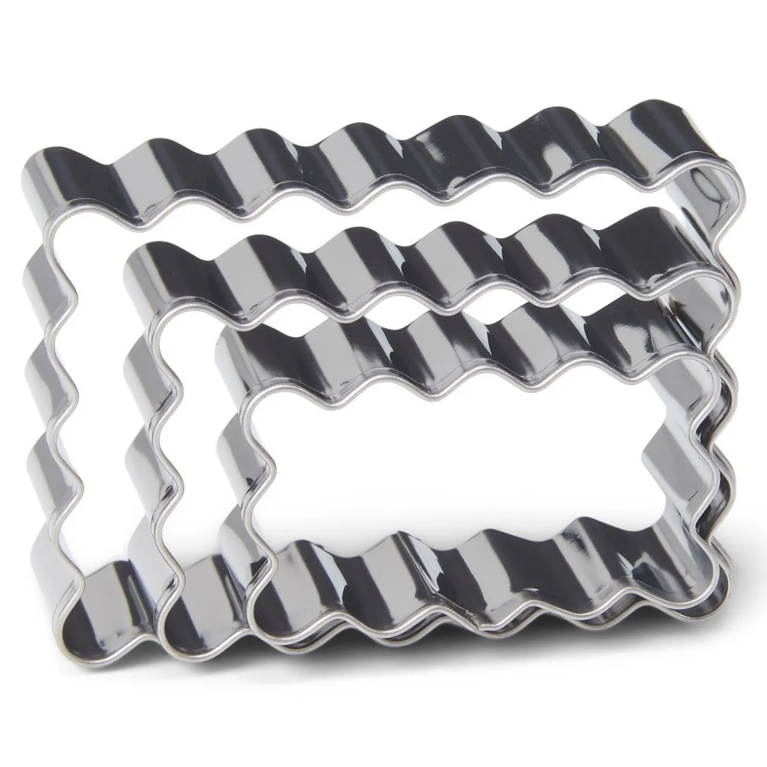 Patisse Uitsteker Ribbel Rechthoekig RVS Set/3* Figuur Stekers