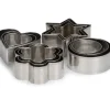 Patisse Uitstekers Rond-Bloem-Hart-Ster RVS 12-delig* Figuur Stekers|Bloem En Blad Stekers