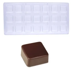 Pavoni Bonbonvorm Vierkant Smooth (21x) 26x26mm* Bonbonvormen