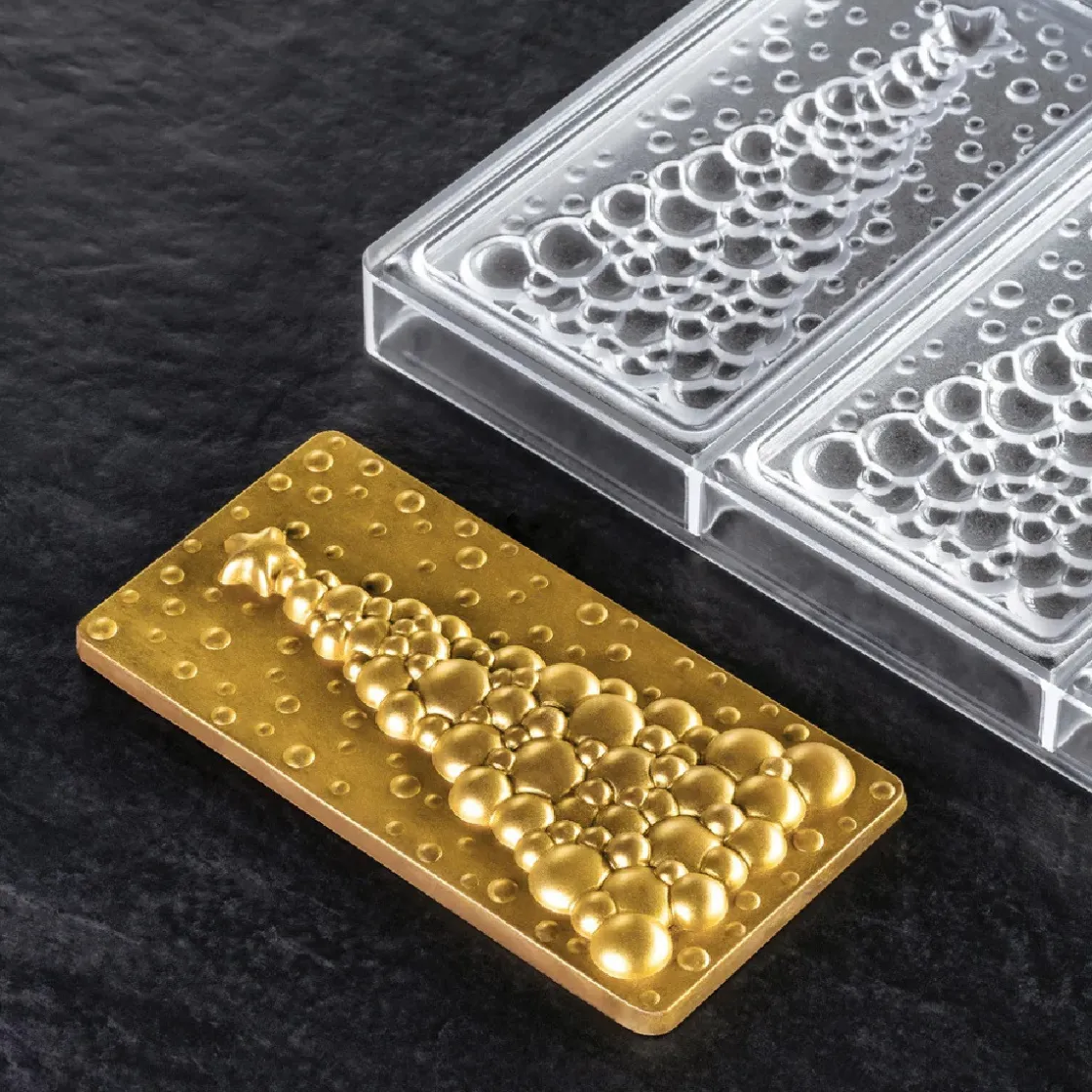 Pavoni Chocolademal Tablet Bubble Tree (3x) 154x77mm* Tabletten En Repen Vormen