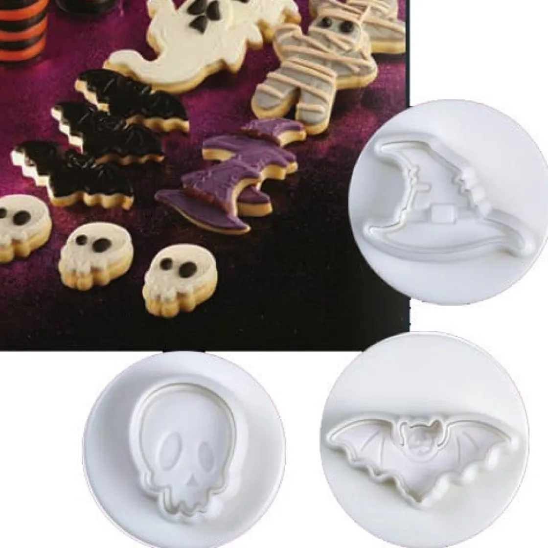 Pavoni Plunger Cutter klein Halloween set/3* Figuur Stekers
