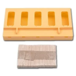 Pavoni Siliconen IJsjesmal Linear (5) + 50 stokjes* Ijs En Dessert Vormen|Bakvormen Siliconen