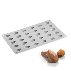 Pavoni Siliconen Vorm Amandel 34x21mm (30) 30x17,5cm* Ijs En Dessert Vormen|Bakvormen Siliconen