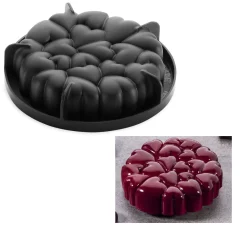 Pavoni Siliconen Vorm Eros Hartjes Ø179mm* Bakvormen Siliconen|Ijs En Dessert Vormen