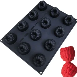 Pavoni Siliconen Vorm Frambozen 65x58mm (12) 40x30cm* Bakvormen Siliconen