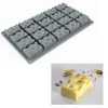 Pavoni Siliconen Vorm Gruyere Kaas 50x31mm (20) 30x17,5cm* Ijs En Dessert Vormen|Bakvormen Siliconen