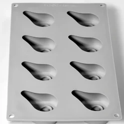 Pavoni Siliconen Vorm Halve Peer 75x54mm (8) 30x17,5cm* Bakvormen Siliconen|Ijs En Dessert Vormen