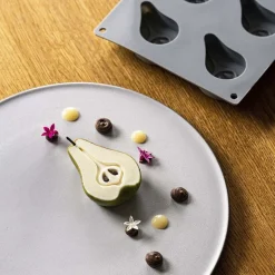 Pavoni Siliconen Vorm Halve Peer 75x54mm (8) 30x17,5cm* Bakvormen Siliconen|Ijs En Dessert Vormen