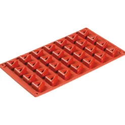 Pavoni Siliconen Vorm Mini Savarin Driehoek (28) Ø30x13mm* Bakvormen Siliconen