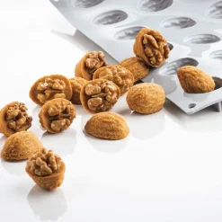 Pavoni Siliconen Vorm Notendop 38x28mm (18) 30x17,5cm* Ijs En Dessert Vormen|Bakvormen Siliconen