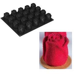 Pavoni Siliconen Vorm Romatische Rozen 56x54mm (20) 40x30cm* Ijs En Dessert Vormen|Bakvormen Siliconen