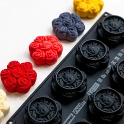 Pavoni Siliconen Vorm Rozen Ø80mm (12) 40x30cm* Bakvormen Siliconen|Ijs En Dessert Vormen