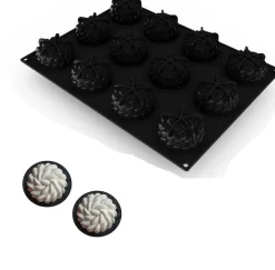 Pavoni Siliconen Vorm Saint-Honore Ø72x40mm (12) 30x40cm* Bakvormen Siliconen|Ijs En Dessert Vormen