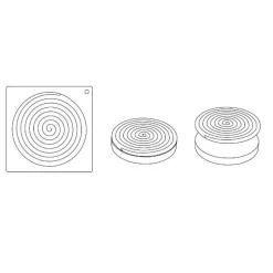 Pavoni Siliconen Vorm Top-Ipnosi Ø160mm* Bakvormen Siliconen|Ijs En Dessert Vormen