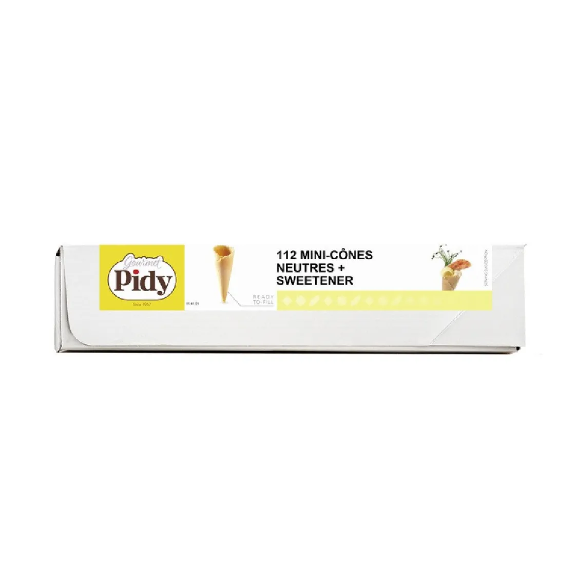 Pidy Mini Hoorntjes Neutraal Ø2,5x7,5cm (112 st.)* Halffabricaten