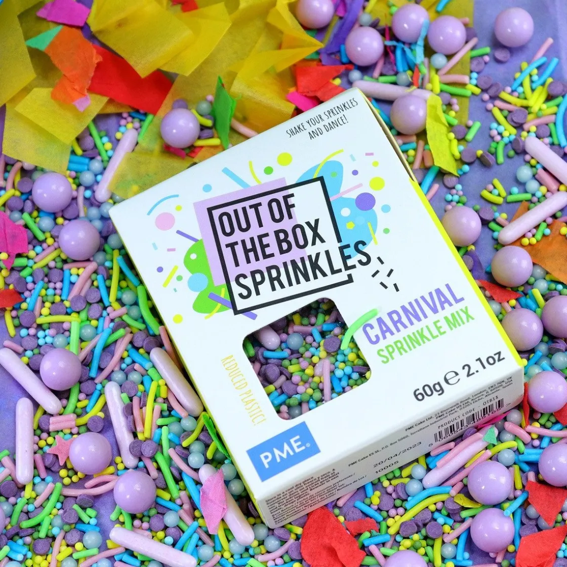 PME Carnaval Sprinkle Mix (Out of the Box) 60g* Eetbare Strooisels