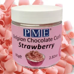 PME Chocoladekrullen Aardbei 85 gram* Ijsdips|Eetbare Strooisels