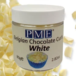 PME Chocoladekrullen Wit 85 gram* Ijsdips|Eetbare Strooisels