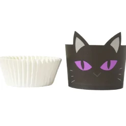 PME Halloween Cupcake Vormpjes Zwarte Kat Ø45mm 12st.* Bakvormen Papier