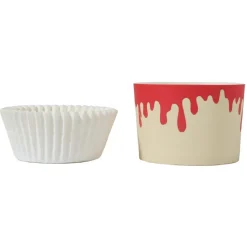 PME Halloween Cupcake Vormpjes Druppelend Bloed Ø45mm 12st*** Bakvormen Papier