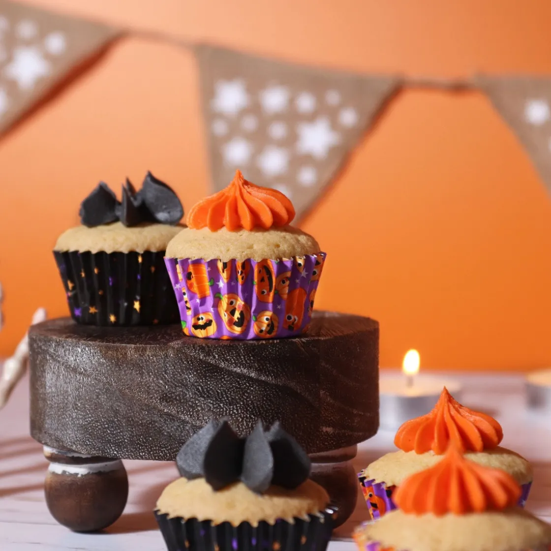 PME Halloween Mini Cupcake Vormpjes Pompoenfeest Ø33mm 60st.* Bakvormen Papier