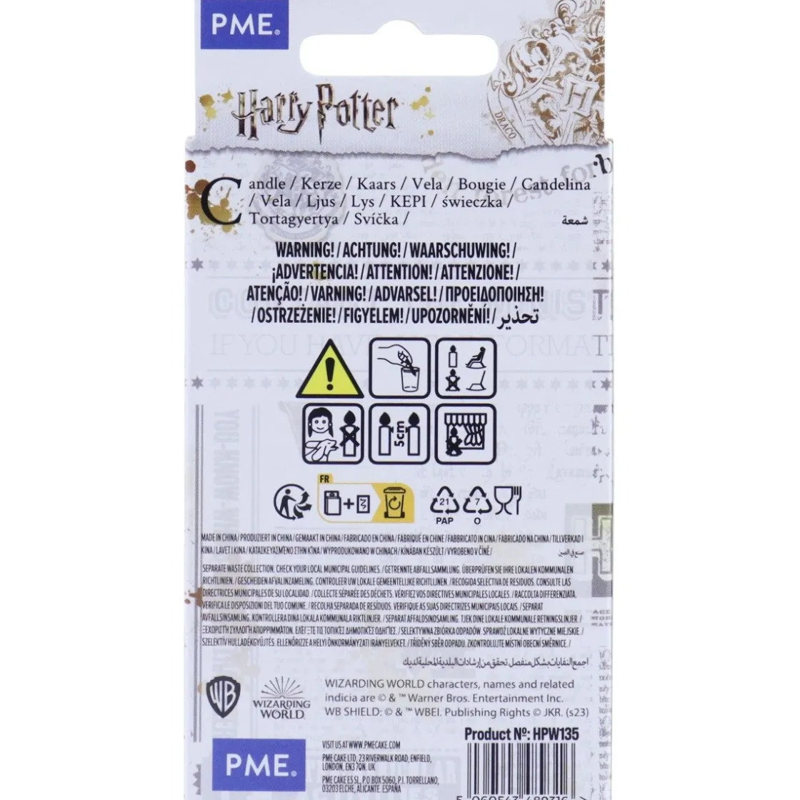 PME Harry Potter Cijferkaars #5*** Kaarsjes En Vuurwerk