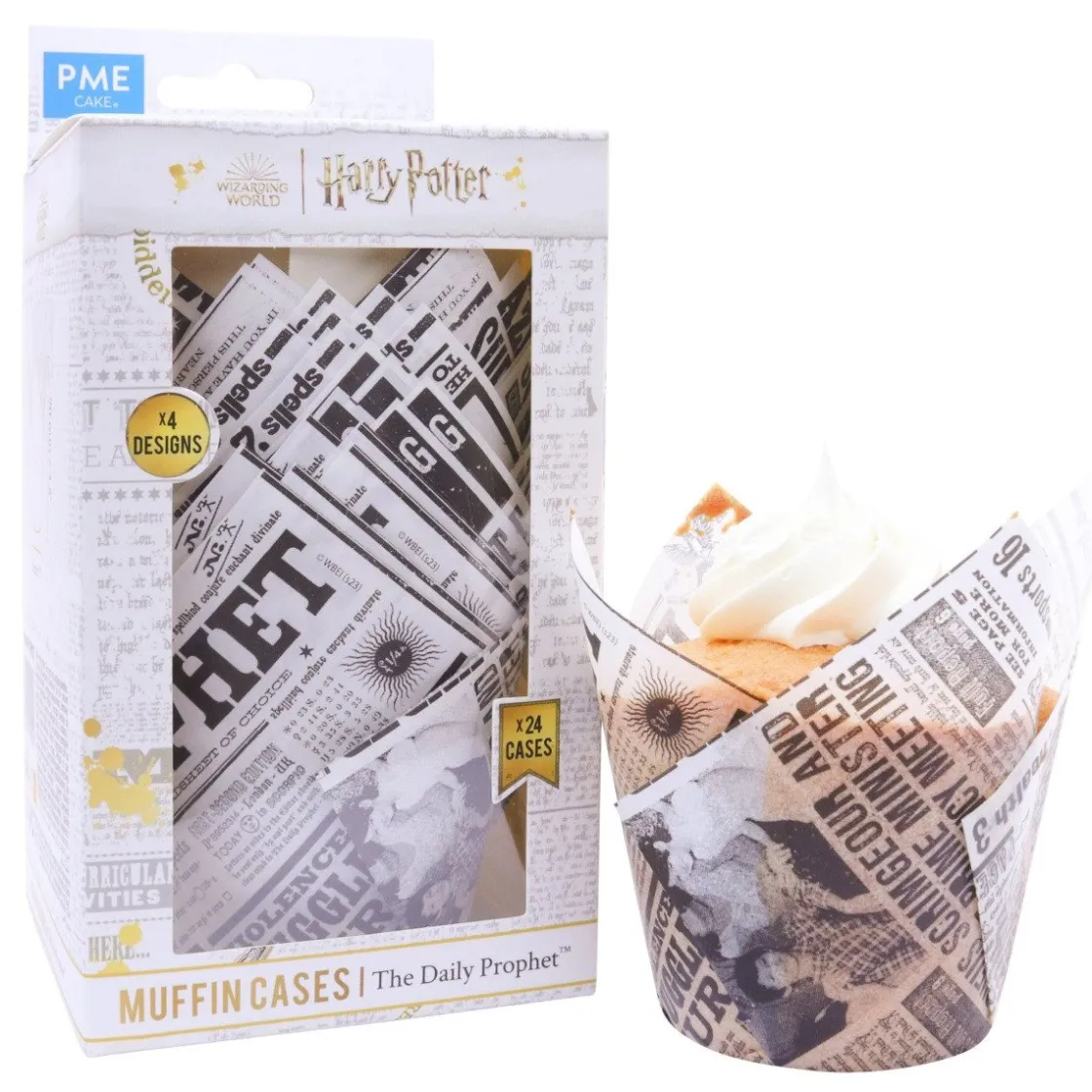 PME Harry Potter Daily Prophet Muffin Cups 24st.* Bakvormen Papier