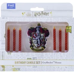 PME Harry Potter Taartkaarsjes Griffoendor Set/7* Kaarsjes En Vuurwerk
