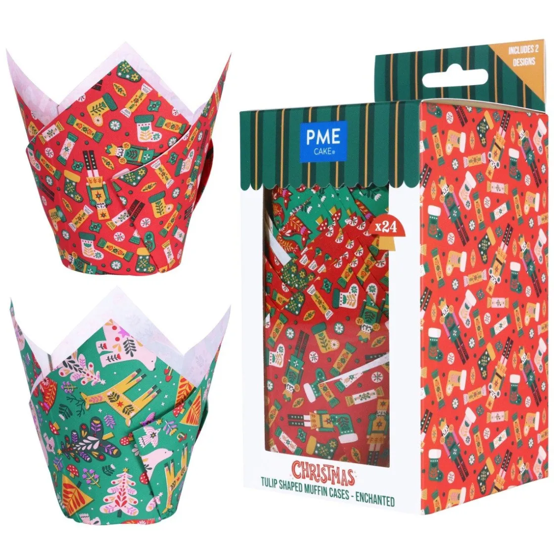 PME Muffin Cups Betoverend Bos 24st* Bakvormen Papier