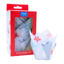 PME Muffin Cups Feestelijke Bloemen 24st* Bakvormen Papier