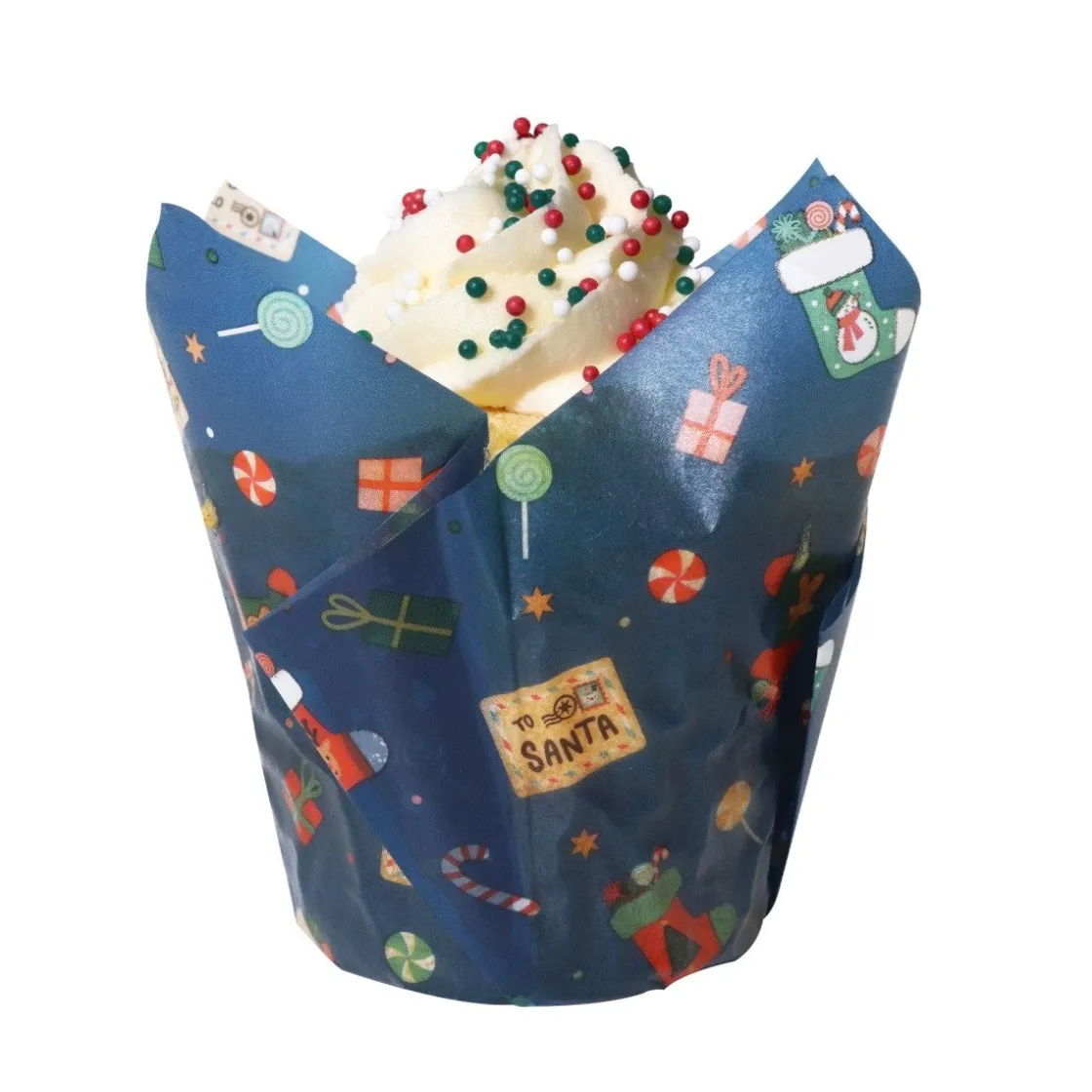 PME Muffin Cups Kerstman 24st* Bakvormen Papier