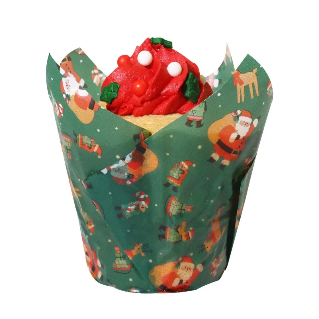 PME Muffin Cups Kerstman 24st* Bakvormen Papier