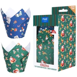 PME Muffin Cups Kerstman 24st* Bakvormen Papier