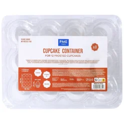 PME Plastic Cupcakehouders (12) Set/3* Cupcake Doosjes