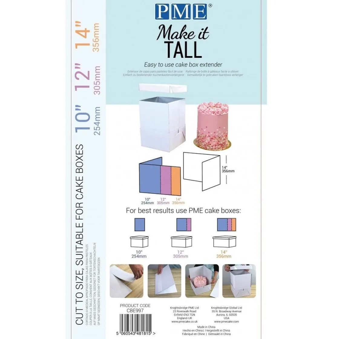 PME Taartdoosverhoger Set/3* Taartdozen