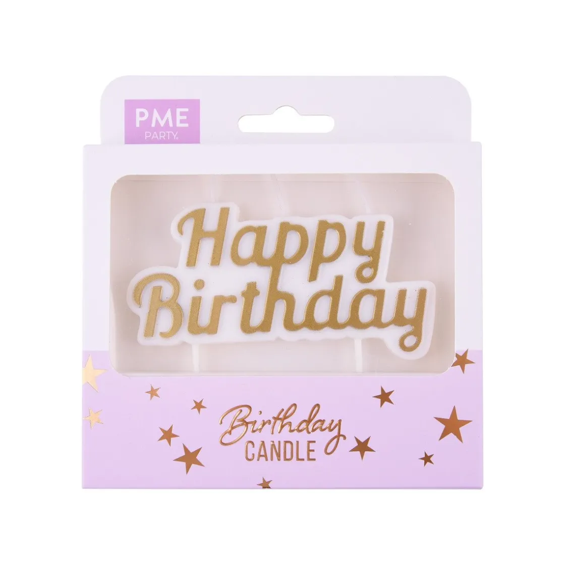 PME Taartkaarsje Happy Birthday Goud* Kaarsjes En Vuurwerk