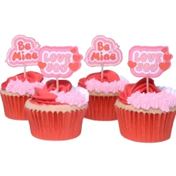 PME Taartprikkers Retro Valentijn 24st.* Prikkers En Ringen